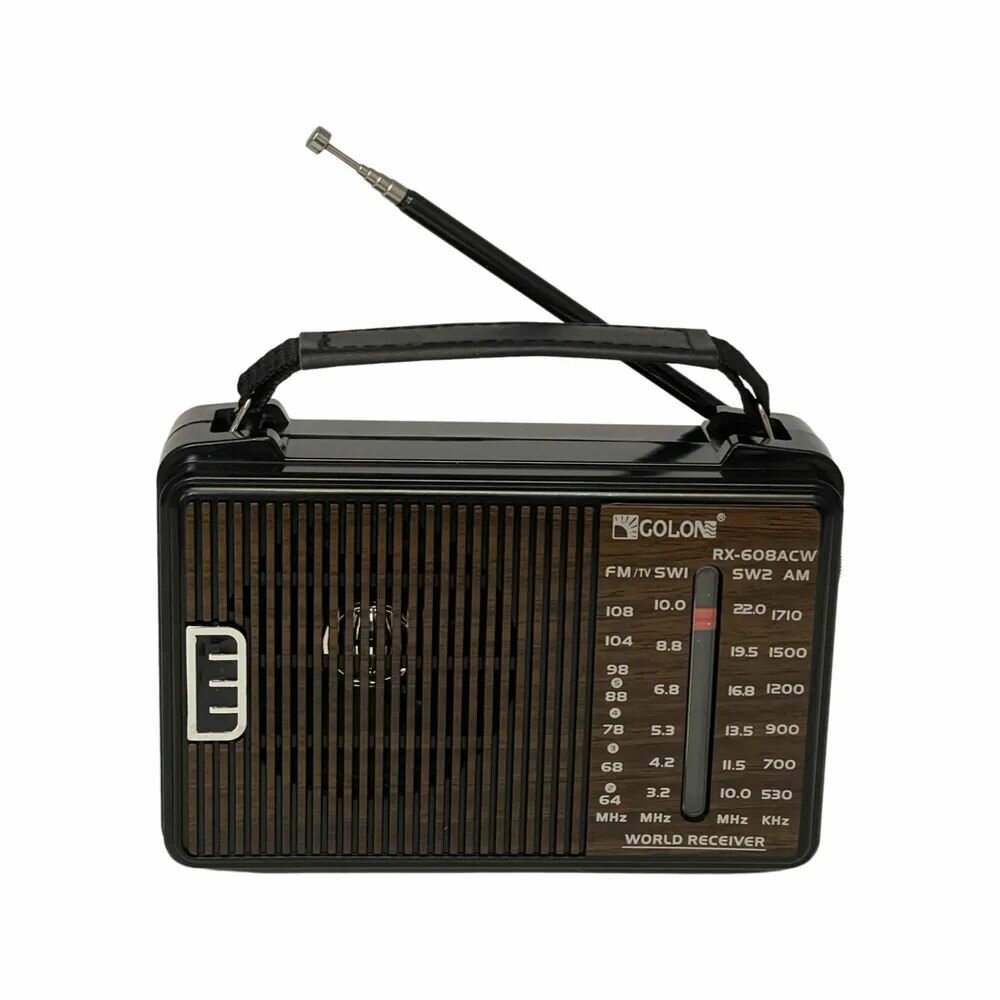 Радиоприемник пятиволновой 3Вт, портативный радио приемник всеволновой MP3-плеер FM AM SW1 SW2 TV — фото 14