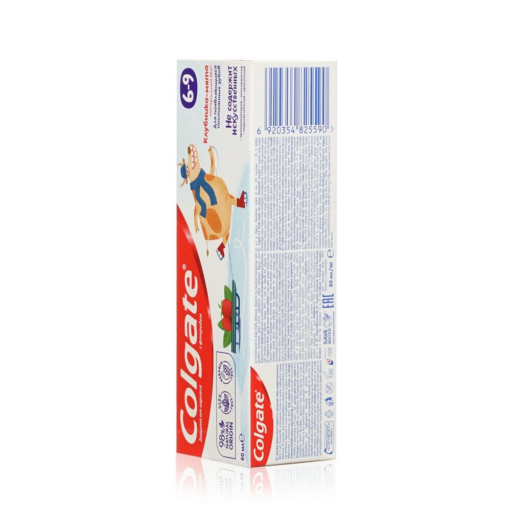 Детская зубная паста Colgate Клубника-Мята, с фторидом, для детей 6-9 лет, 60 мл - фото №15