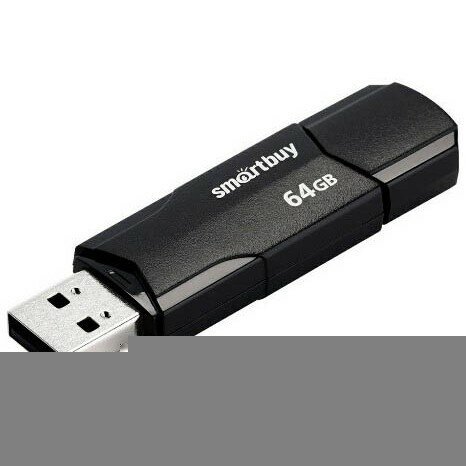 USB Flash накопитель 64Gb SmartBuy Clue Black (SB64GBCLU-K)