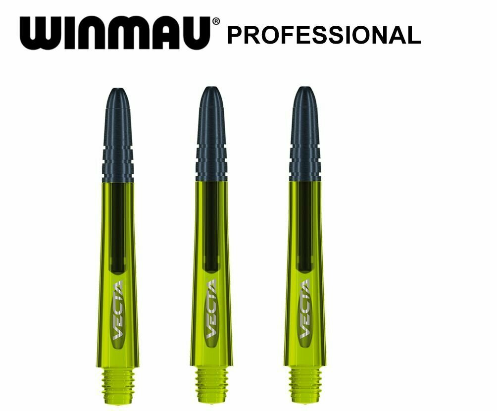 Композитные хвостовики 3шт (Green, Medium, 39mm) Winmau Vecta. Аксессуары для дротиков Дартс.