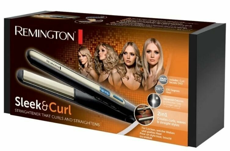 Выпрямитель для волос Remington Sleek & Curl S6500, керамические пластины, 9 температурных режимов, быстрый нагрев, 150-230 С - фотография № 12