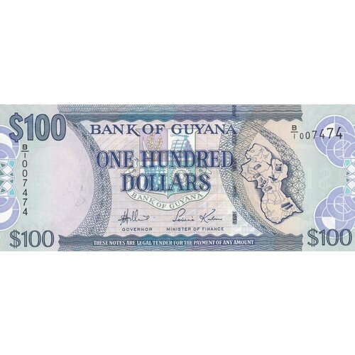 Гайана 100 долларов 2005 г. гайана 5000 долларов 2011 г unc