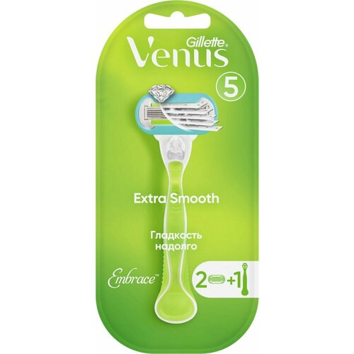 Бритва Gillette Venus Embrace, 2 сменные кассеты бритва gillette venus extra smooth sensitive