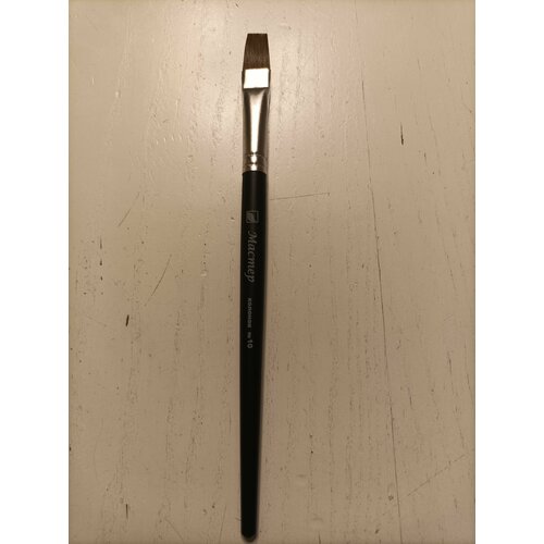 Кисть художественная Мастер колонок плоская N 10 короткая ручка Альбатрос