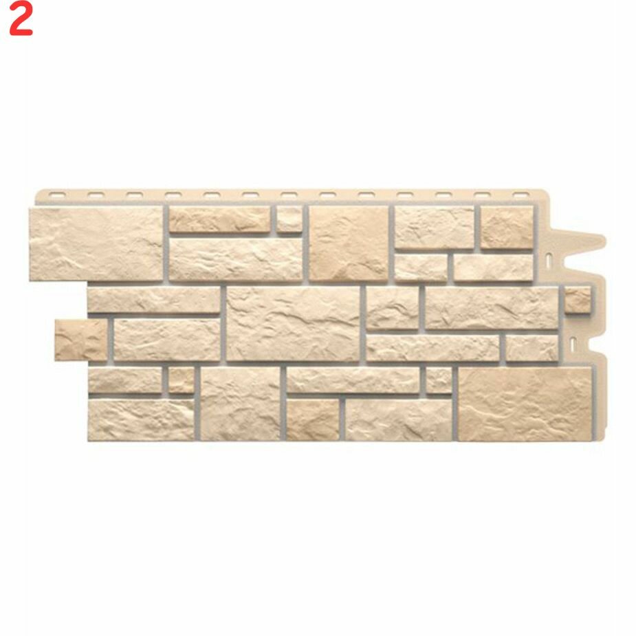 Панель фасадная Burg 1072х472 мм пшеничная (2 шт.)