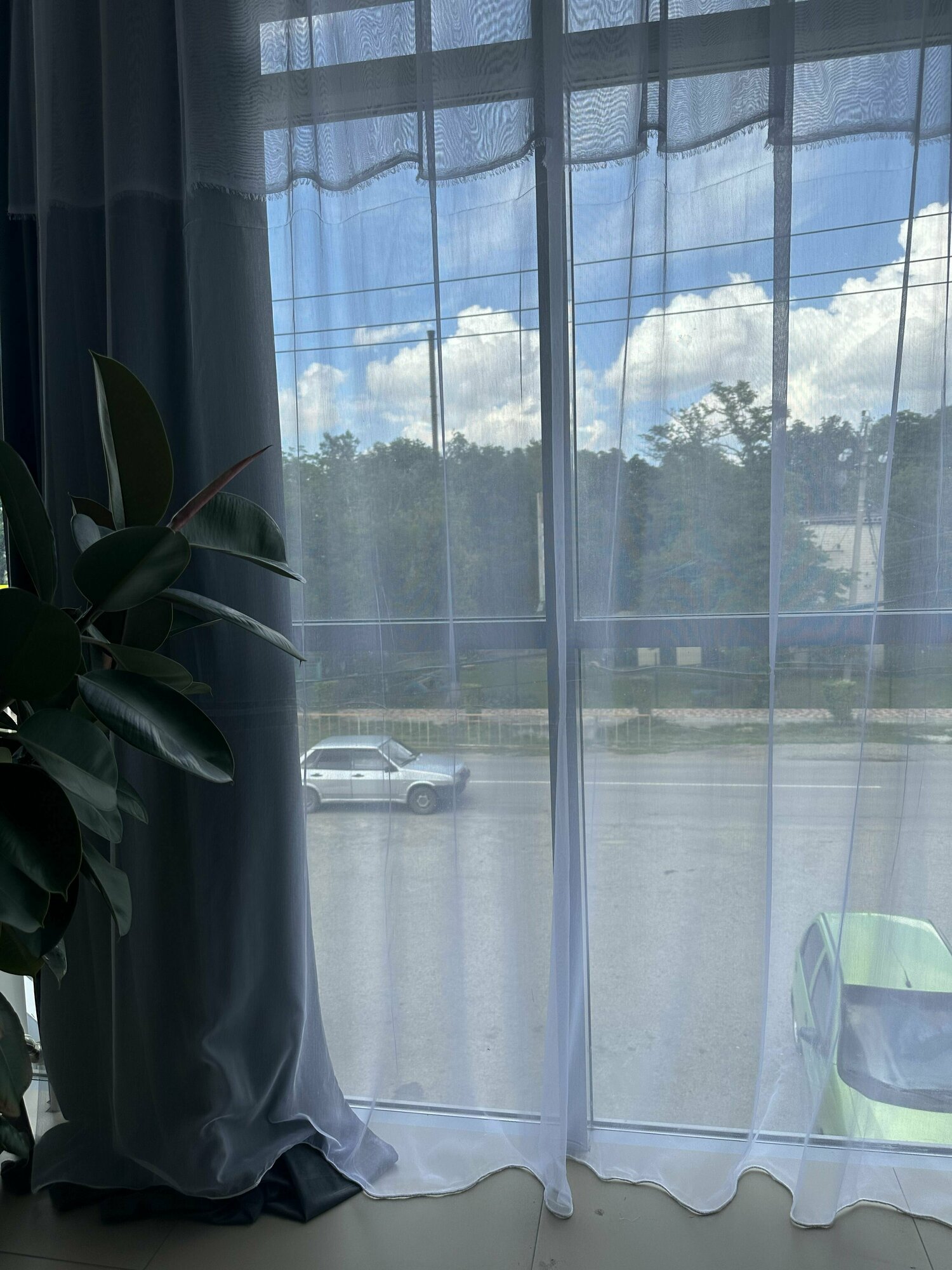 Тюль Бамбук Однотонный Белый 400*280