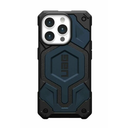 Чехол с поддержкой MAGSAFE Uag Monarch Pro для iPhone 15 Pro MAX 6.7", цвет синий (Mallard) черный, синий