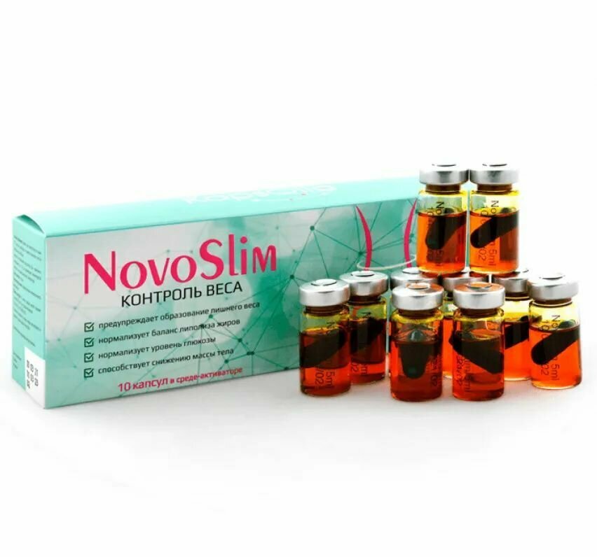 Картинки NovoSlim Kapsoila (НовоСлим Капсойла) для похудения, 10 капсул. Сашера-МЕД