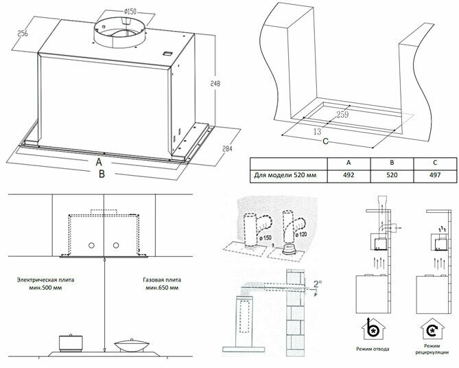 Вытяжка встраиваемая Midea MH60I370X 60 см цвет нержавеющая сталь - фото №8