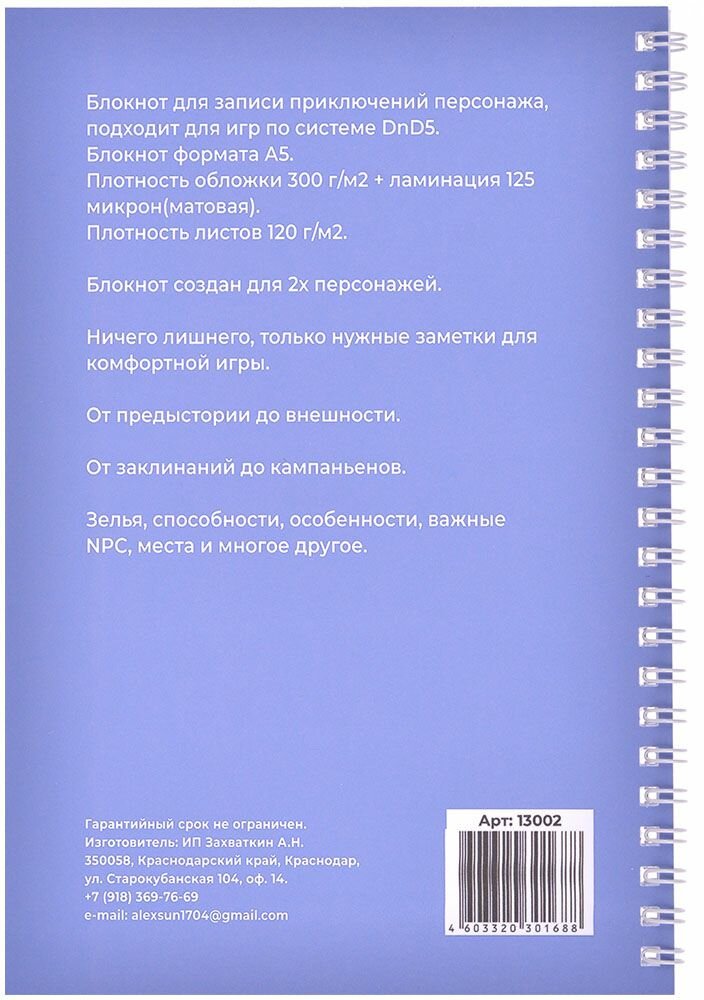 Блокнот для D&D "Туда и обратно" Солнечный дракон - фото №2