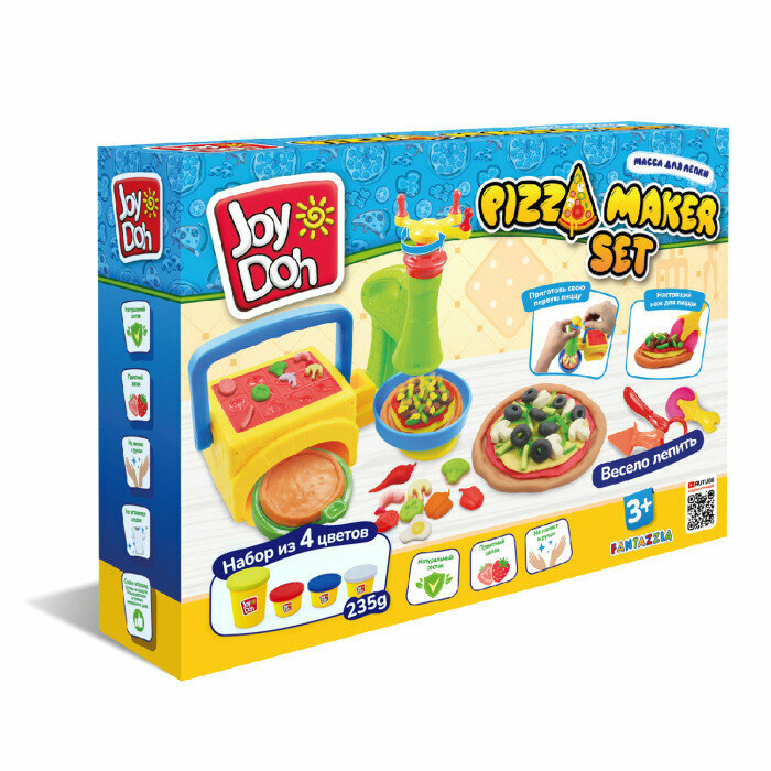 Масса для лепки Joy Doh набор PIZZA MAKER SET Пиццерия PIZZ-235 pot