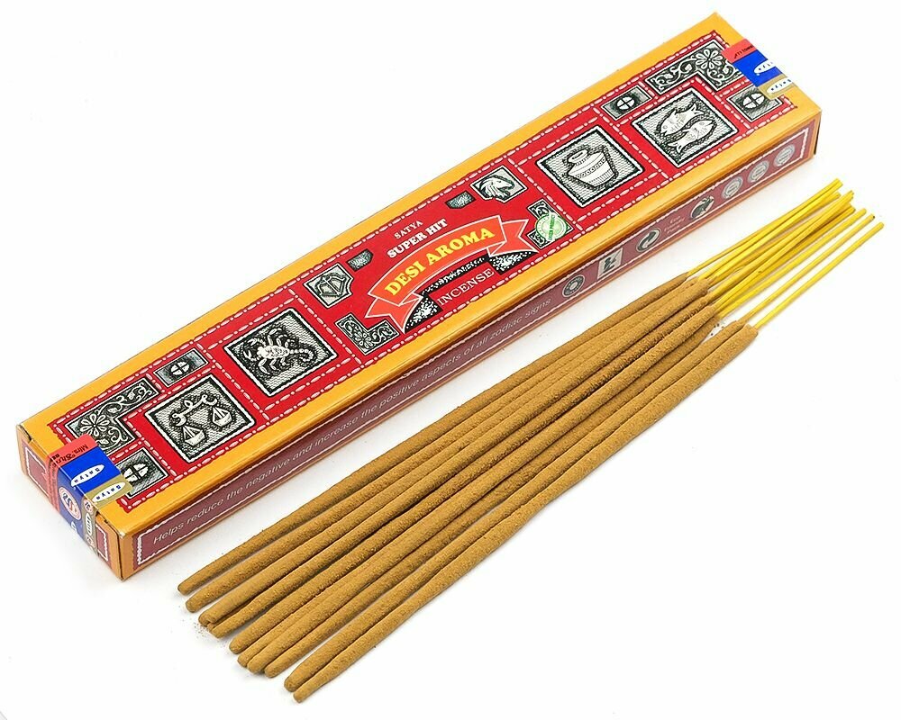 Super Hit DESI AROMA Incense, Satya (Благовония серии Супер Хит, дези арома, Сатья), 15 г.