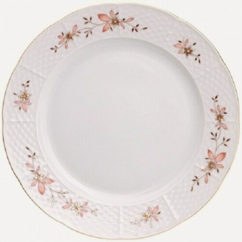 Изображение товара Набор тарелок десертных Thun "Menuet" декор "Золотые ветки, отводка золото" 19 см, 6 шт