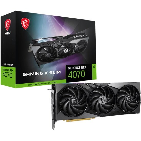 Видеокарта MSI GeForce RTX 4070 GAMING X SLIM 12G