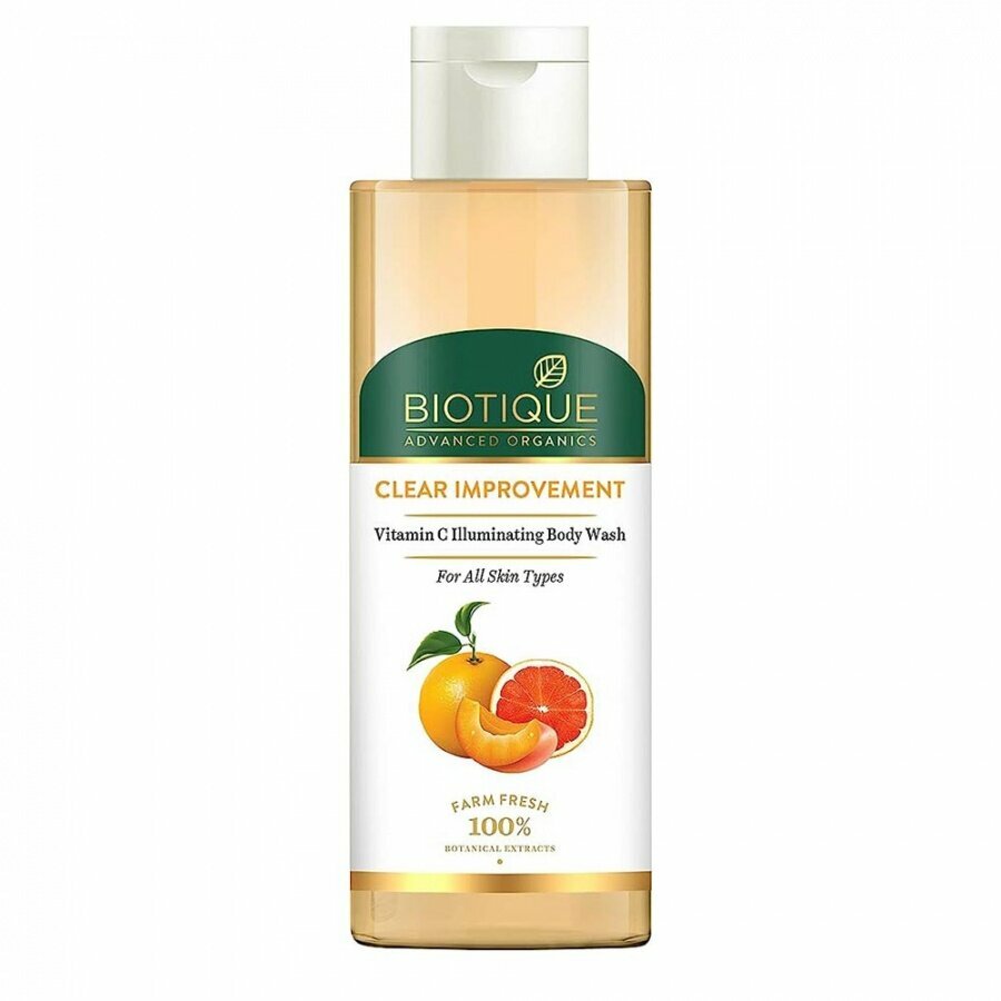 Очищающий гель для душа с витамином С Advanced Organics Clear Improvement Vitamin C Illuminating Body Wash Biotique | Биотик 200мл