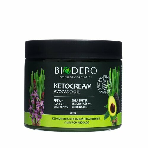 Кето-крем Biodepo натуральный питательный универсальный с маслом авокадо 380 мл