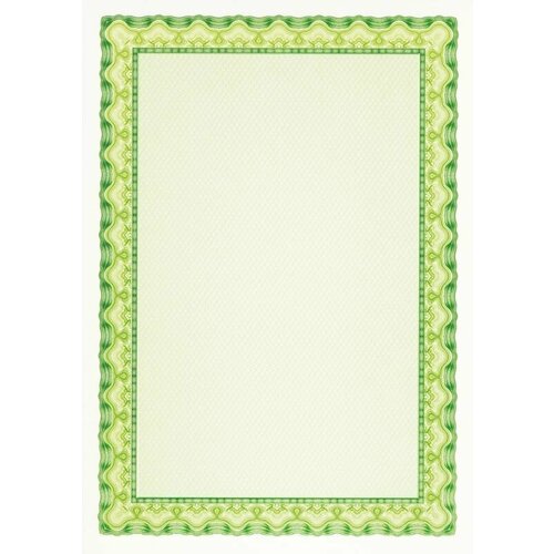 Бумага для сертификатов DECAdry, А4, 25 л, 115 г/м2, Зеленая, волна зеленый
