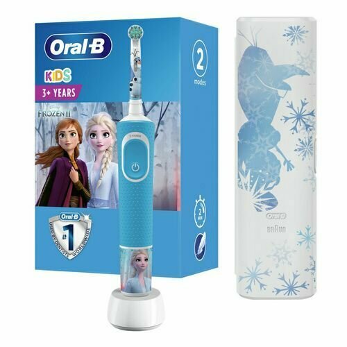 Зубная щетка детская Oral-B Kids Холодное Сердце 2 электрическая с дорожным чехлом 777000₽