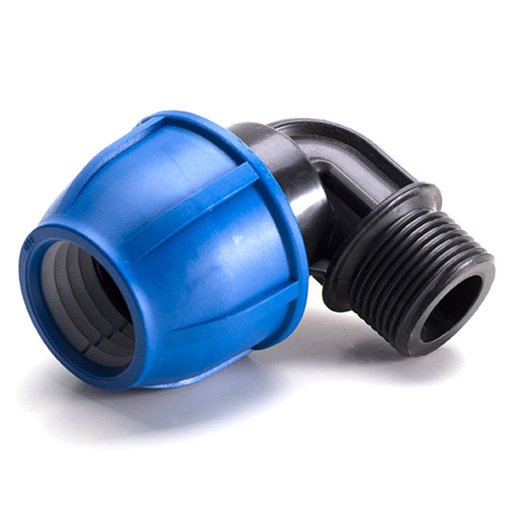 фото ПНД уголок РосТурПласт с наружной резьбой 1 1/4", 32 мм