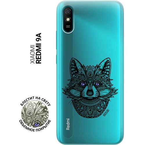 Ультратонкий силиконовый чехол-накладка Transparent для Xiaomi Redmi 9A с 3D принтом Grand Raccoon ультратонкий силиконовый чехол накладка transparent для xiaomi redmi 9a с 3d принтом fox queen