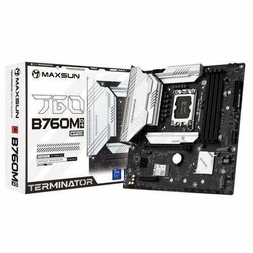 Материнская плата Maxsun MS-Terminator B760M D4 WIFI6E 1700, B760, mATX, RTL