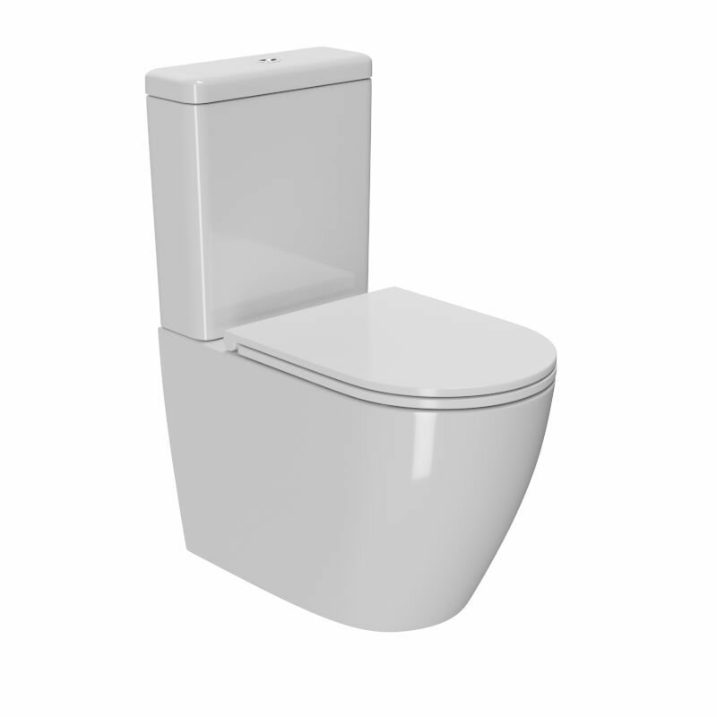 фото Унитаз компакт напольный безободковый Bau Dream PRO, сиденье микролифт