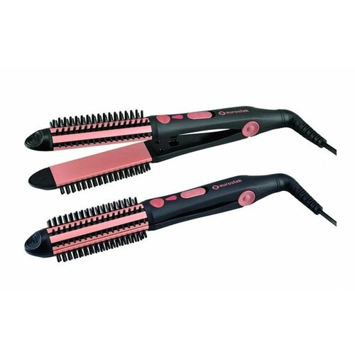 Стайлер для волос 3 в 1 Eurostek EHS-RC07G 55Вт выпрямитель щипцы термо-щетка автоотключение 110000₽