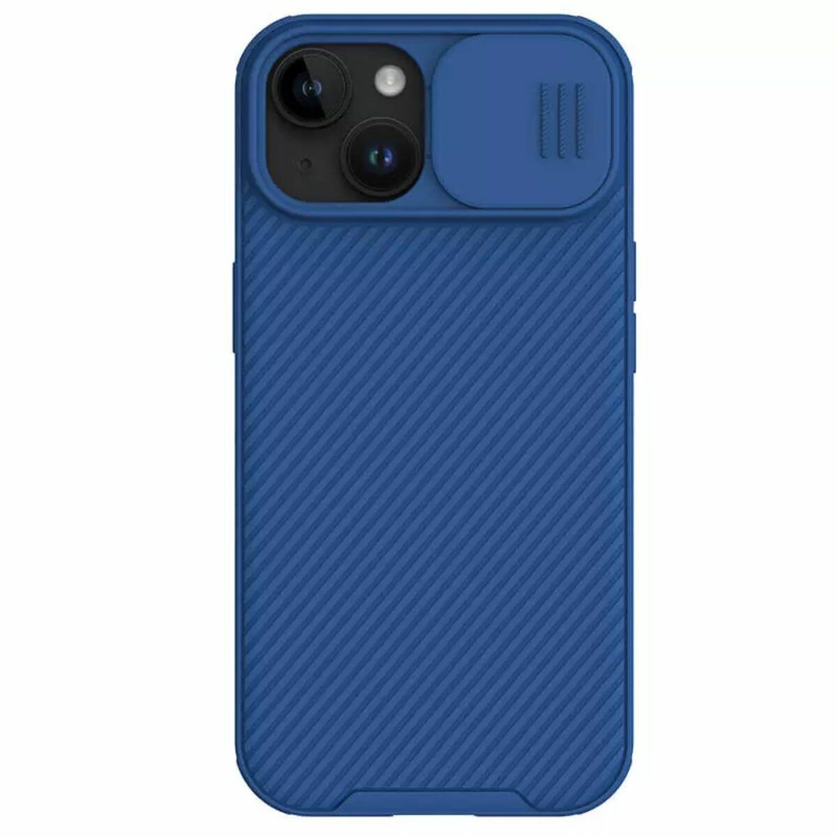 Накладка Nillkin CamShield Pro Case с защитой камеры для iPhone 15 Plus (синий)
