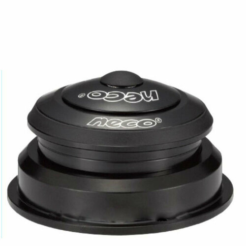 фото Рулевая колонка neco h385, 1,1/8" х 1,5", 55 мм, полуинтегрированная, конусный черный