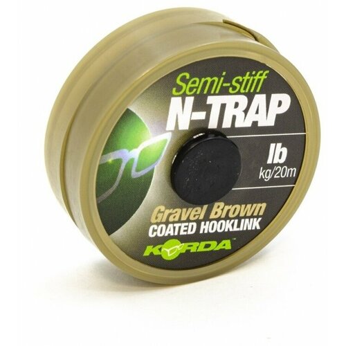 Поводковый материал Korda N-Trap Semi-stiff Gravel korda поводковый материал n trap semi stiff 30lb siltmi stiff 20lb silt