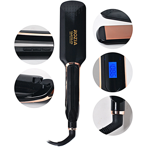 Профессиональная плойка для волос Rozia Выпрямитель для волос Утюжок Щипцы Rozia Уход за волосами Черный 461800₽