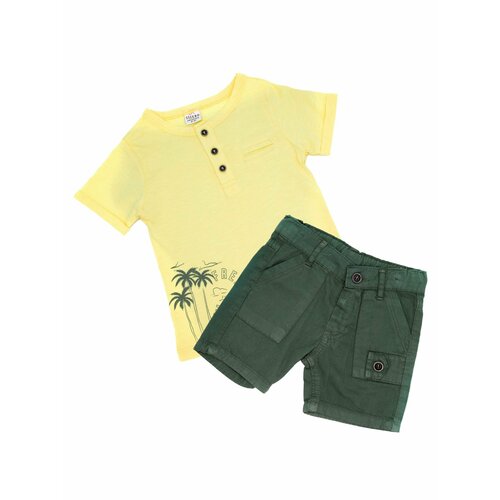Комплект одежды , размер 104-110, зеленый, желтый