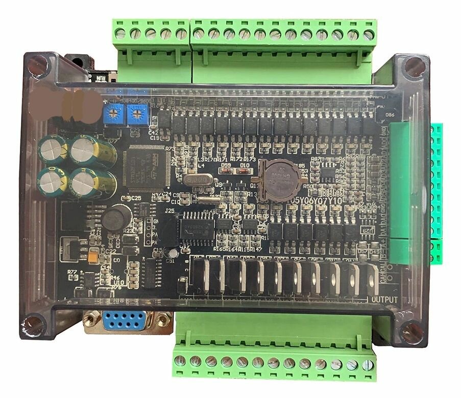 Программируемый логический контроллер ПЛК FX3U-24MT PLC 14DI 10DO 6AD 2DA RS485 RTC