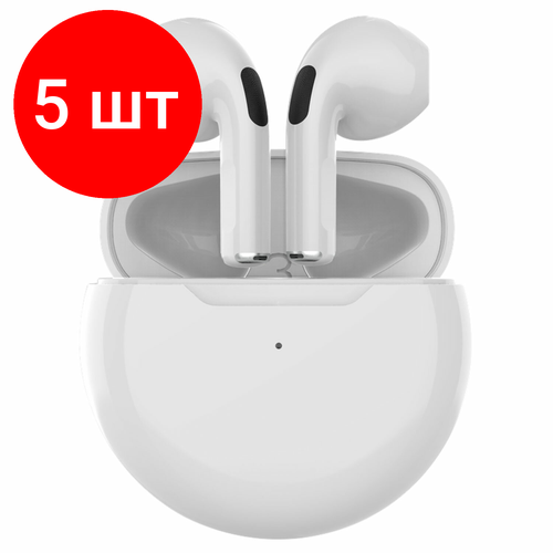 Комплект 5 шт Наушники с микрофоном гарнитура DEFENDER TWINS 930 Bluetooth беспроводные белые 63931 549300₽