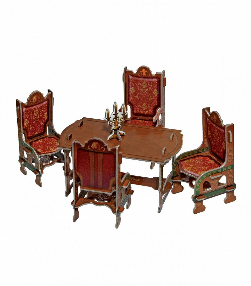 Сборная модель из картона "Коллекционный набор мебели" Столовая №259-1