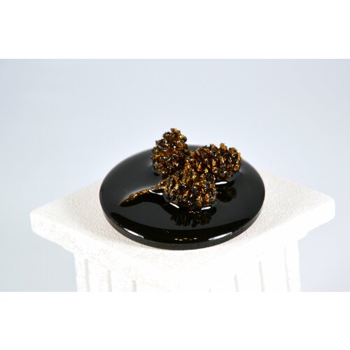 Брошь Карамба, золотой, коричневый