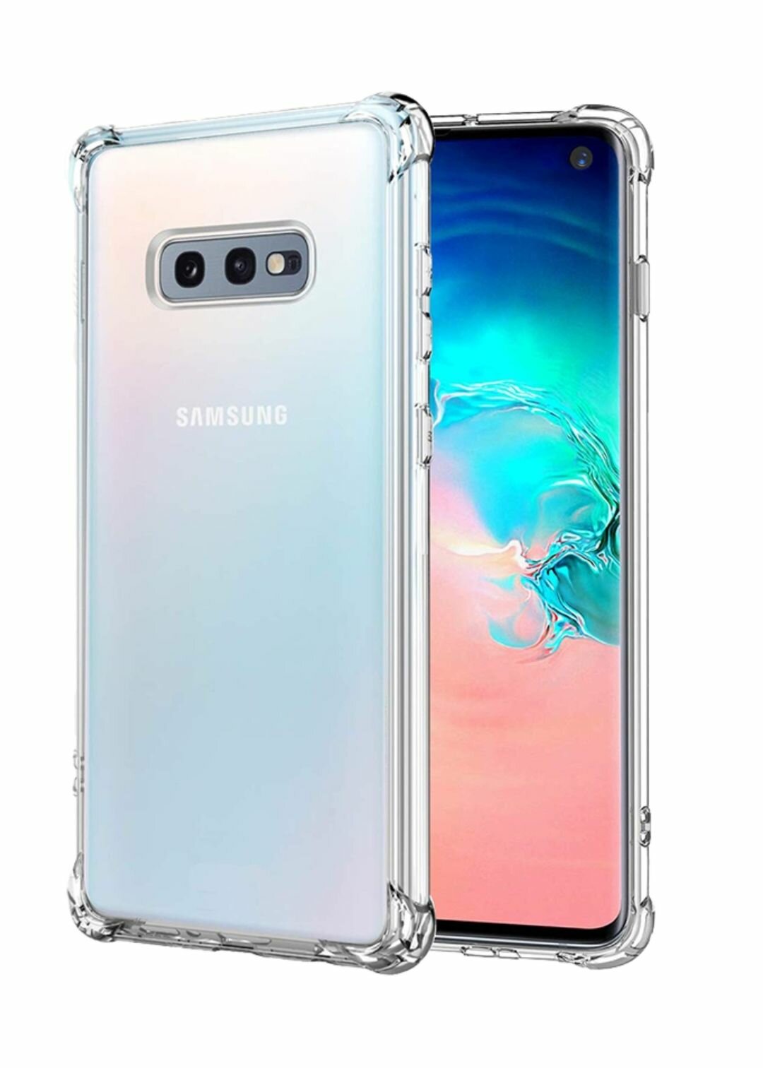 Samsung Galaxy S10e Силиконовый прозрачный чехол для Самсунг галакси с10е s10 e с10 е накладка бампер гэлекси защита углов