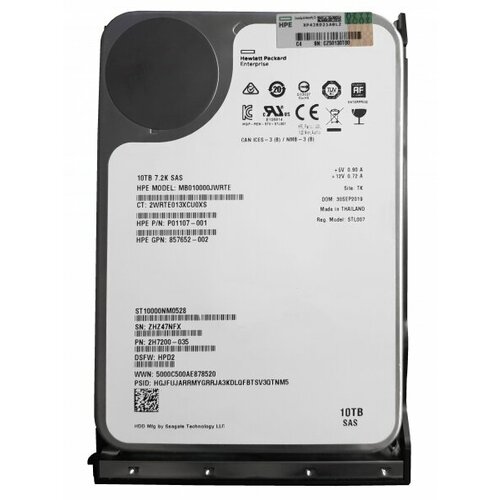 Жесткий Диск HPE 2H7200-035 10Tb 7200 SAS 35 HDD 55310₽