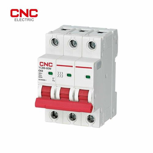 Автоматический выключатель YCB9-80M 10А 3P 6кА C