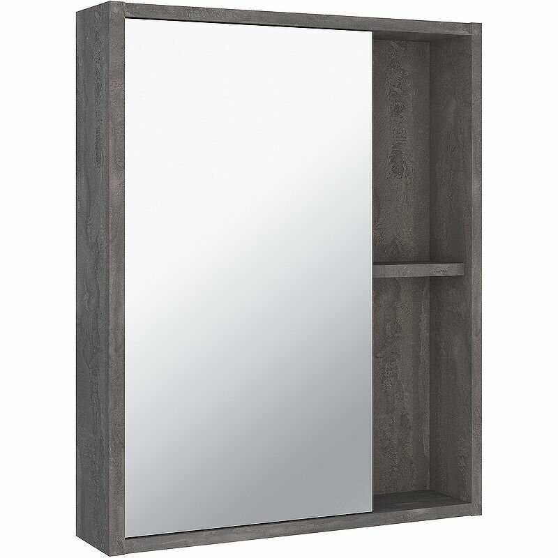 Зеркальный шкаф Runo железный камень Эко 52 (00-00001324)