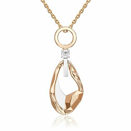 platina jewelry подвеска из красного золота 585 пробы с топазом 03 3410 00 201 1110 Подвеска PLATINA, комбинированное золото, 585 проба, топаз