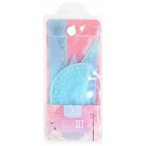 Lorex Набор геометрический Set Cotton Cloud пластик непрозрачный в чехле с европодвесом 1 уп 351₽