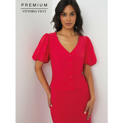 Блуза Vittoria Vicci, размер XL, красный блуза vittoria vicci размер xl розовый
