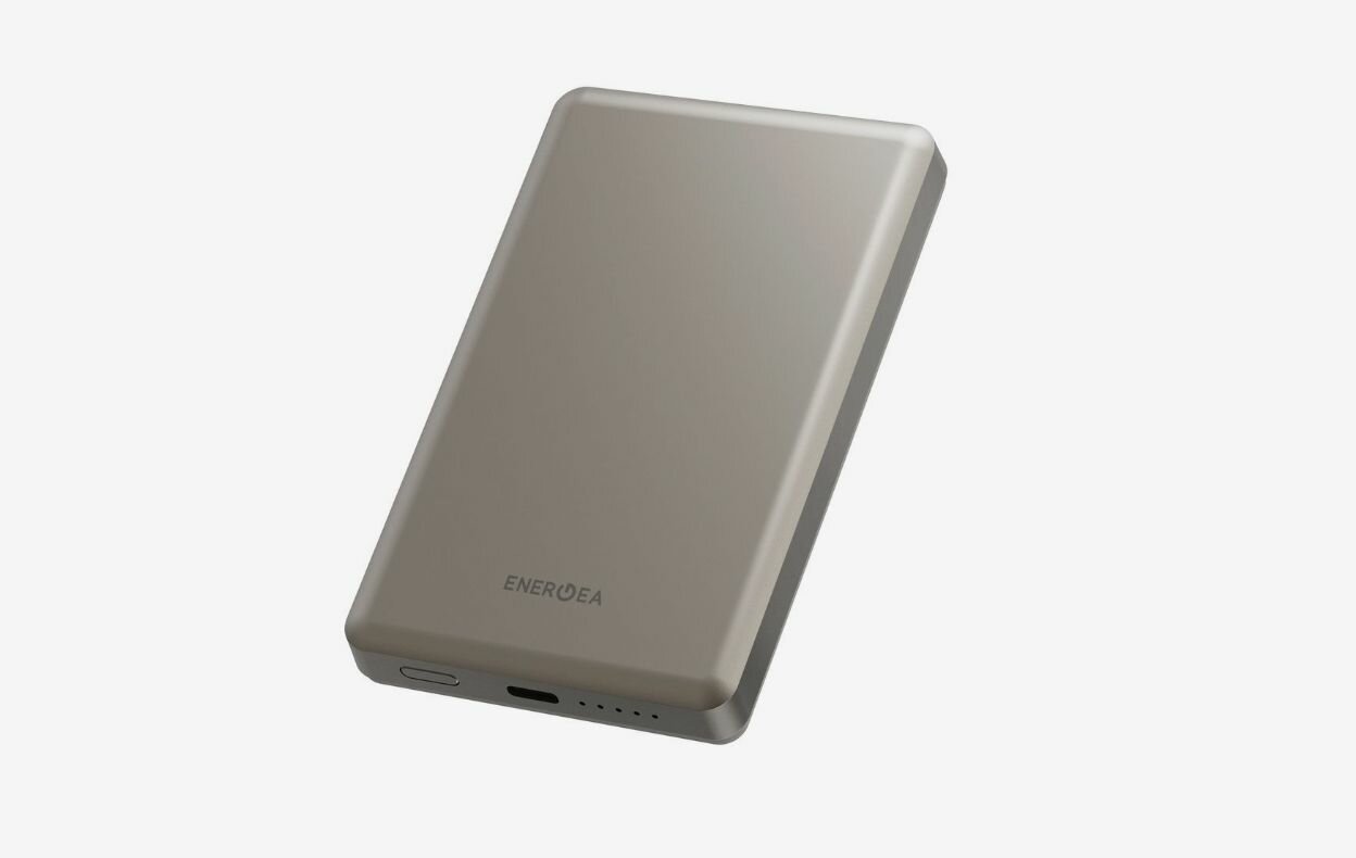 EnergEA АКБ AluPac AIR, 5000W MagSafe 15W USB-C 20W Ultra Light Aluminium Natural Titanium