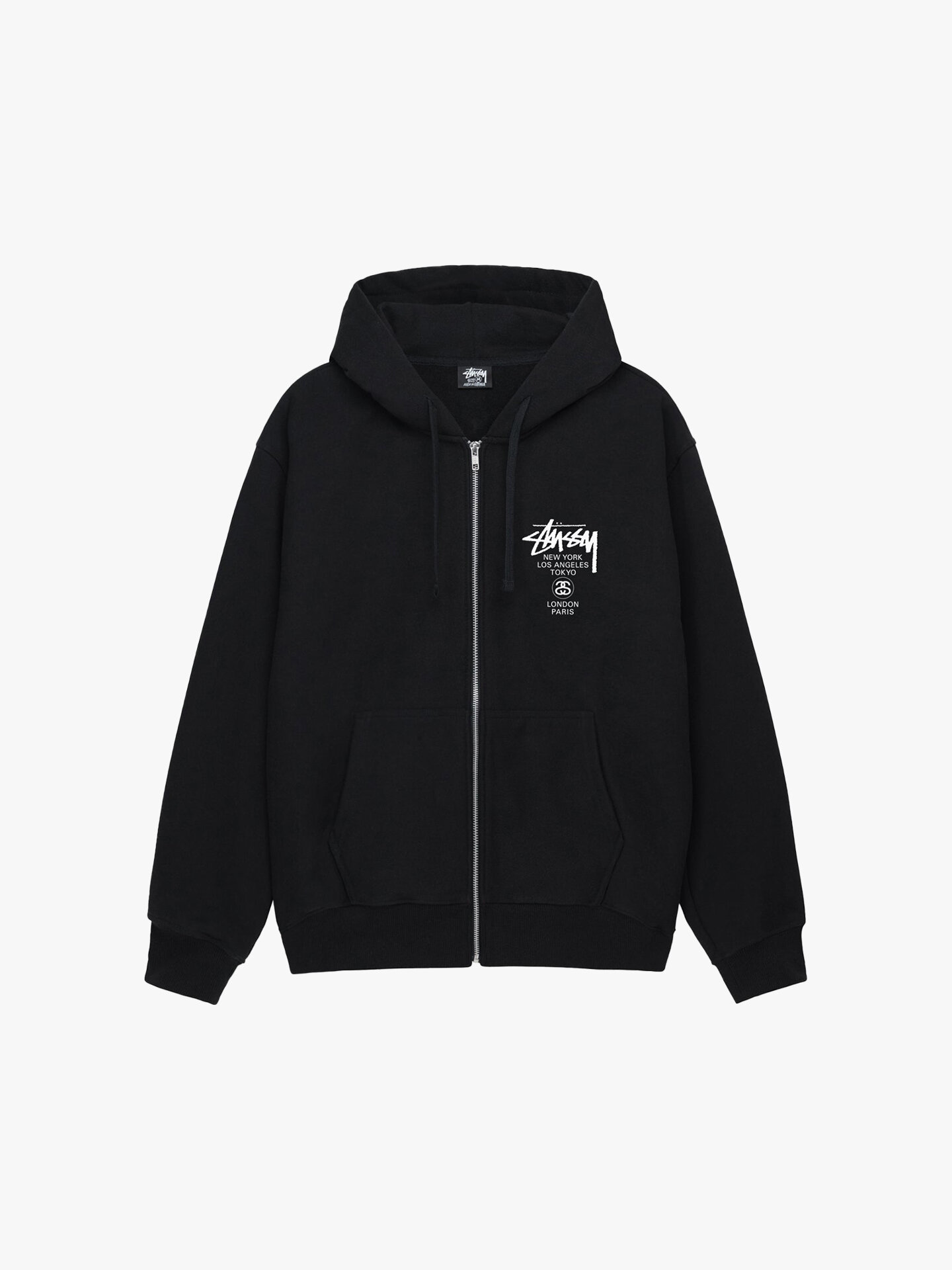 Толстовка Stussy World Tour Zip Hoodie