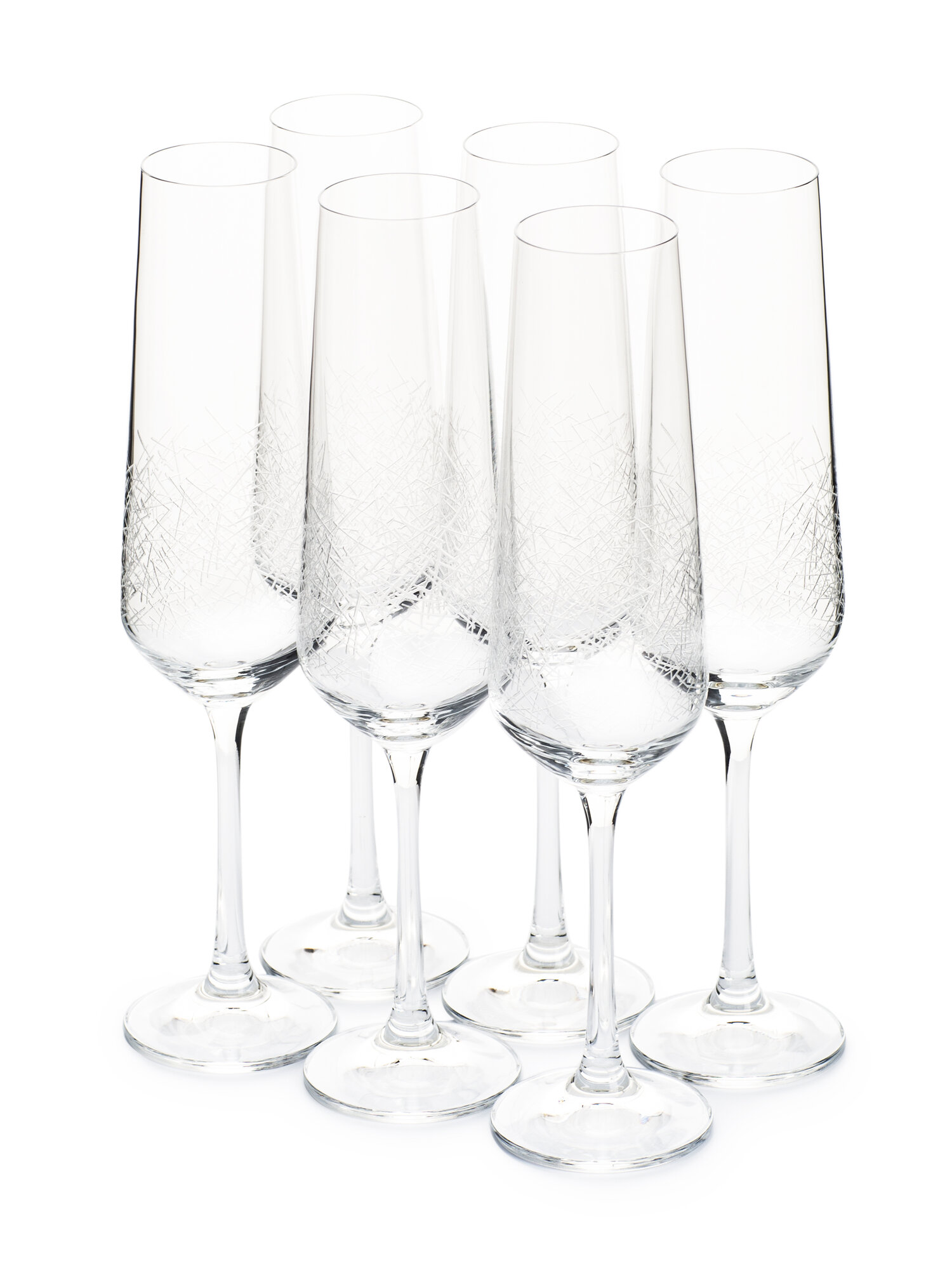 Набор бокалов для шампанского CRYSTALEX SANDRA Blizzard 6шт 200мл — фото 1