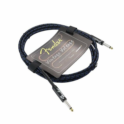Премиум гитарный кабель 3 метра 6.3 jack Fender Vintage Voltage, шнур для для электрогитары, бас, электроакустической, провод для музыкальных инструментов. кабель гитарный fender vintage voltage 3м черно синий