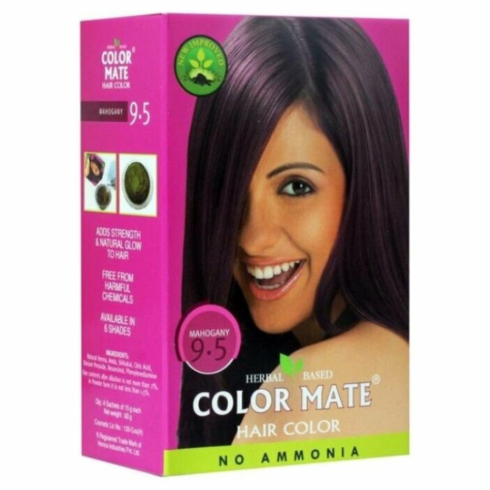 Color Mate Натуральная краска травяная, 9.5 mahogany, 75 г