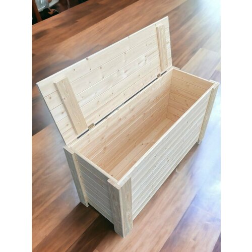 Ящик откидной, сплошной из массива хвои (103х57х38 см)