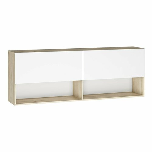 Полка Вирола ПЛ01-1600 - Дуб крафт серый Белый глянец 4790₽